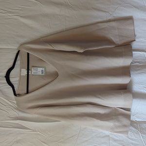 Beige V-neck Sweater